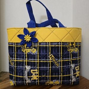 University Of Michigan Handmade Quilted Tote